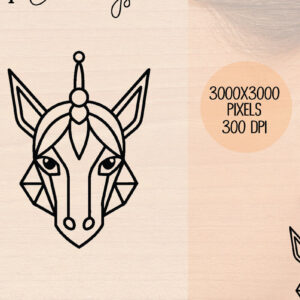 Intra απο ξύλο plywood 3mm-4mm πάχος – Ξύλινα σκουλαρίκια Unicorn Δίασταση  5x5 cm INTRAFABR-120599665