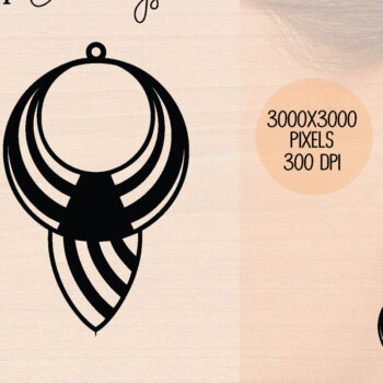 Intra απο ξύλο plywood 3mm-4mm πάχος – Ξύλινα σκουλαρίκια Unicorn Δίασταση  5x5 cm INTRAFABR-120602254 - Image 1