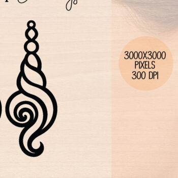 Intra απο ξύλο plywood 3mm-4mm πάχος – Ξύλινα σκουλαρίκια Unicorn Δίασταση  5x5 cm INTRAFABR-120599923 - Image 1