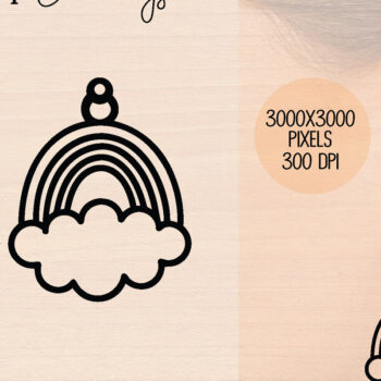 Intra απο ξύλο plywood 3mm-4mm πάχος – Ξύλινα σκουλαρίκια Unicorn Δίασταση  5x5 cm INTRAFABR-120600000 - Image 1