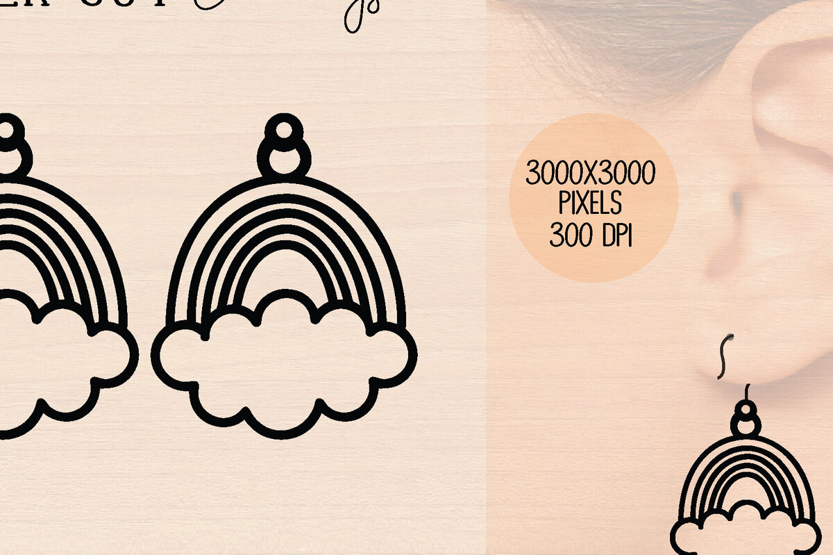 Intra απο ξύλο plywood 3mm-4mm πάχος – Ξύλινα σκουλαρίκια Unicorn Δίασταση  5x5 cm INTRAFABR-120600000