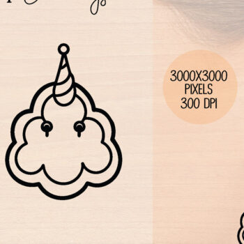 Intra απο ξύλο plywood 3mm-4mm πάχος – Ξύλινα σκουλαρίκια Unicorn Δίασταση  5x5 cm INTRAFABR-120600119 - Image 1