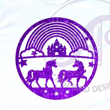 Intra απο ξύλο plywood 3mm-4mm πάχος – Μονόκεροι και σημάδι τέχνης τοίχου ουράνιου τόξου Δίασταση  40x30 cm INTRAFABR-118702687 - Image 4