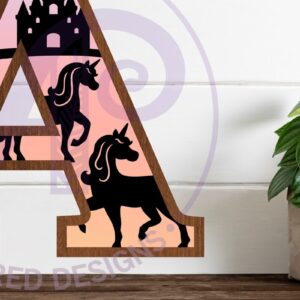 Intra απο ξύλο plywood 3mm-4mm πάχος – Μονόκεροι επιστολή τοίχου α Δίασταση  40x30 cm INTRAFABR-118389038