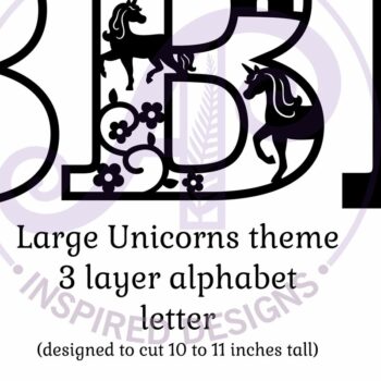 Intra απο ξύλο plywood 3mm-4mm πάχος – Μονόκεροι επιστολή τοίχου Β Δίασταση  40x30 cm INTRAFABR-118389012 - Image 2