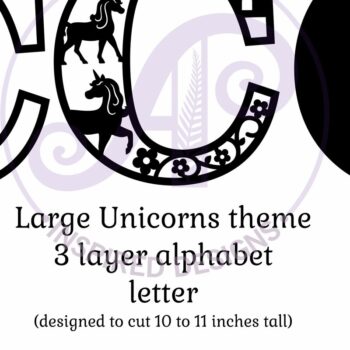 Intra απο ξύλο plywood 3mm-4mm πάχος – Μονόκεροι Γράμμα τοίχου Γ Δίασταση  40x30 cm INTRAFABR-118388987 - Image 2