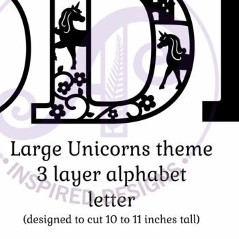 Intra απο ξύλο plywood 3mm-4mm πάχος – Μονόκεροι επιστολή τοίχου D Δίασταση  40x30 cm INTRAFABR-118388962 - Image 2