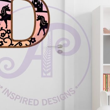 Intra απο ξύλο plywood 3mm-4mm πάχος – Μονόκεροι επιστολή τοίχου D Δίασταση  40x30 cm INTRAFABR-118388962 - Image 3