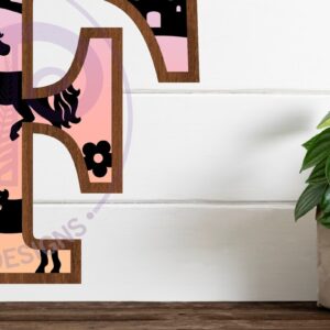 Intra απο ξύλο plywood 3mm-4mm πάχος – Μονόκεροι επιστολή τοίχου ΣΤ Δίασταση  40x30 cm INTRAFABR-118388933