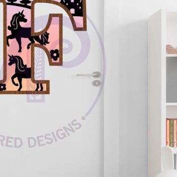 Intra απο ξύλο plywood 3mm-4mm πάχος – Μονόκεροι επιστολή τοίχου ΣΤ Δίασταση  40x30 cm INTRAFABR-118388933 - Image 3