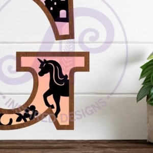 Intra απο ξύλο plywood 3mm-4mm πάχος – Μονόκεροι επιστολή τοίχου G Δίασταση  40x30 cm INTRAFABR-118388922