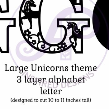 Intra απο ξύλο plywood 3mm-4mm πάχος – Μονόκεροι επιστολή τοίχου G Δίασταση  40x30 cm INTRAFABR-118388922 - Image 2