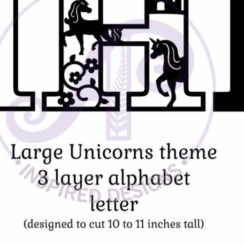 Intra απο ξύλο plywood 3mm-4mm πάχος – Μονόκεροι Γράμμα Τοίχου Η Δίασταση  40x30 cm INTRAFABR-118388909 - Image 2