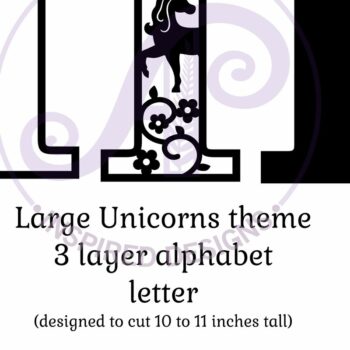 Intra απο ξύλο plywood 3mm-4mm πάχος – Μονόκεροι επιστολή τοίχου επιγραφή I Δίασταση  40x30 cm INTRAFABR-118388893 - Image 2