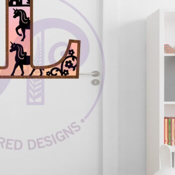 Intra απο ξύλο plywood 3mm-4mm πάχος – Μονόκεροι επιστολή τοίχου L Δίασταση  40x30 cm INTRAFABR-118388849 - Image 3