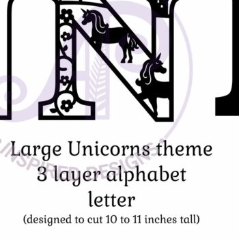 Intra απο ξύλο plywood 3mm-4mm πάχος – Μονόκεροι επιστολή τοίχου N Δίασταση  40x30 cm INTRAFABR-118388803 - Image 2