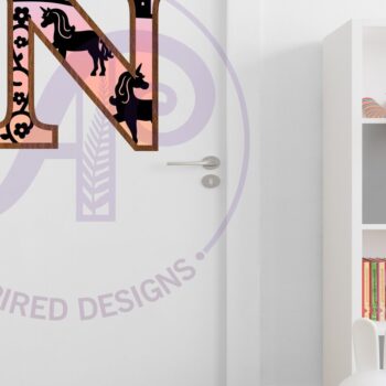 Intra απο ξύλο plywood 3mm-4mm πάχος – Μονόκεροι επιστολή τοίχου N Δίασταση  40x30 cm INTRAFABR-118388803 - Image 3