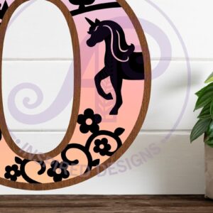 Intra απο ξύλο plywood 3mm-4mm πάχος – Μονόκεροι επιστολή τοίχου Ο Δίασταση  40x30 cm INTRAFABR-118388794