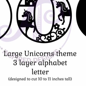 Intra απο ξύλο plywood 3mm-4mm πάχος – Μονόκεροι επιστολή τοίχου Ο Δίασταση 40x30 cm INTRAFABR-118388794 - Image 2