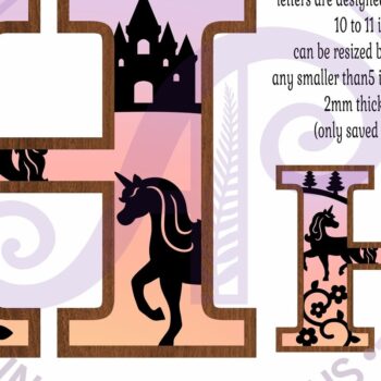 Intra απο ξύλο plywood 3mm-4mm πάχος – Μονόκεροι επιστολή τοίχου Ο Δίασταση 40x30 cm INTRAFABR-118388794 - Image 4