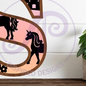 Intra απο ξύλο plywood 3mm-4mm πάχος – Μονόκεροι επιστολή τοίχου S Δίασταση  40x30 cm INTRAFABR-118388739