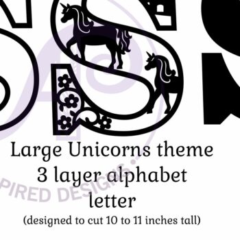 Intra απο ξύλο plywood 3mm-4mm πάχος – Μονόκεροι επιστολή τοίχου S Δίασταση  40x30 cm INTRAFABR-118388739 - Image 2