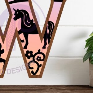 Intra απο ξύλο plywood 3mm-4mm πάχος – Μονόκεροι επιστολή τοίχου W Δίασταση  40x30 cm INTRAFABR-118388669