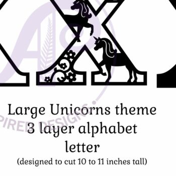 Intra απο ξύλο plywood 3mm-4mm πάχος – Μονόκεροι Γράμμα Τοίχου Σήμα X Δίασταση  40x30 cm INTRAFABR-118388636 - Image 2