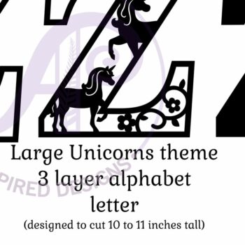 Intra απο ξύλο plywood 3mm-4mm πάχος – Μονόκεροι Γράμμα Τοίχου Ζ Δίασταση  40x30 cm INTRAFABR-118388581 - Image 2