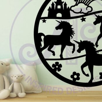 Intra απο ξύλο plywood 3mm-4mm πάχος – Επιγραφή τοίχου Unicorns, Αρχείο. Διάνυσμα Δίασταση  40x30 cm INTRAFABR-79972554 - Image 2