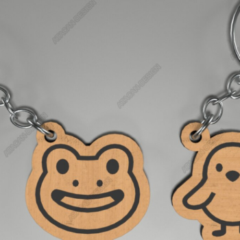 Intra απο ξύλο plywood 3mm-4mm πάχος – Unique Animal Keychains 069 Δίασταση  5x5 cm INTRAFABR-117741536 - Image 4