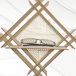 Intra απο ξύλο plywood 3mm-4mm πάχος – Μοναδικό διακοσμητικό ράφι τοίχου, Αρχεία κοπής με λέιζερ Δίασταση  40x30 cm INTRAFABR-105691097