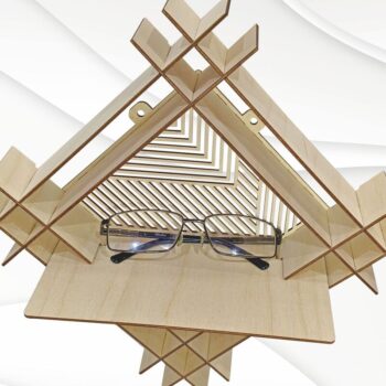 Intra απο ξύλο plywood 3mm-4mm πάχος – Μοναδικό διακοσμητικό ράφι τοίχου, Αρχεία κοπής με λέιζερ Δίασταση  40x30 cm INTRAFABR-105691097 - Image 4