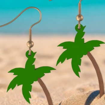 Intra απο ξύλο plywood 3mm-4mm πάχος – Μοναδικό Σκουλαρίκι 182 Δίασταση 5x5 cm INTRAFABR-118355129 - Image 2