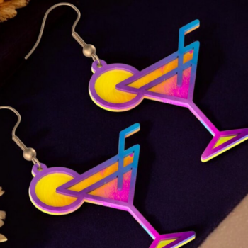 Intra απο ξύλο plywood 3mm-4mm πάχος – Μοναδικό Σκουλαρίκι 182 Δίασταση 5x5 cm INTRAFABR-118355129 - Image 9