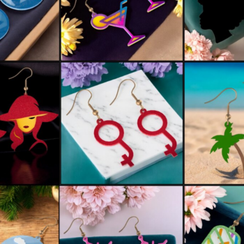 Intra απο ξύλο plywood 3mm-4mm πάχος – Μοναδικό Σκουλαρίκι 182 Δίασταση 5x5 cm INTRAFABR-118355129 - Image 10