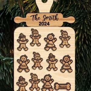 Intra απο ξύλο plywood 3mm-4mm πάχος – Μοναδικό Οικογενειακό Χριστουγεννιάτικο Στολίδι 2024 Δίασταση  20x20 cm INTRAFABR-111373327