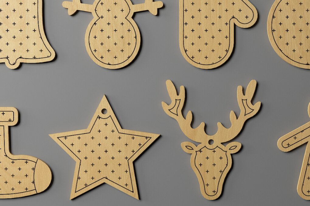 Intra απο ξύλο plywood 3mm-4mm πάχος – Μοναδικά Γιορτινά Στολίδια 033 Δίασταση  20x20 cm INTRAFABR-117653541