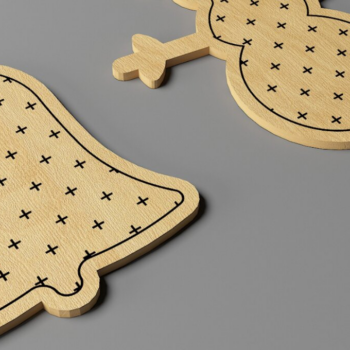 Intra απο ξύλο plywood 3mm-4mm πάχος – Μοναδικά Γιορτινά Στολίδια 033 Δίασταση  20x20 cm INTRAFABR-117653541 - Image 2