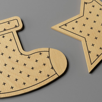 Intra απο ξύλο plywood 3mm-4mm πάχος – Μοναδικά Γιορτινά Στολίδια 033 Δίασταση  20x20 cm INTRAFABR-117653541 - Image 4