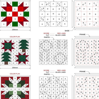 Intra απο ξύλο plywood 3mm-4mm πάχος – Unique Holiday Quilt Blocks 041 Δίασταση 20x20 cm INTRAFABR-117655162 - Image 5
