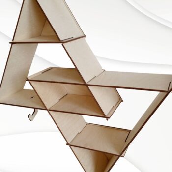 Intra απο ξύλο plywood 3mm-4mm πάχος – Μοναδικό  κοπής με λέιζερ ραφιού Trheeangle Δίασταση  20x20 cm INTRAFABR-102850845 - Image 4