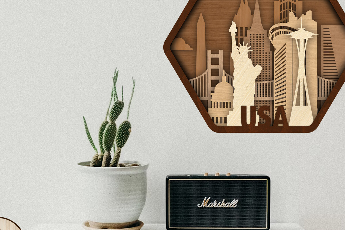 Intra απο ξύλο plywood 3mm-4mm πάχος – Πρότυπο πάνελ τοίχου Ηνωμένων Πολιτειών Δίασταση  40x30 cm INTRAFABR-106827946