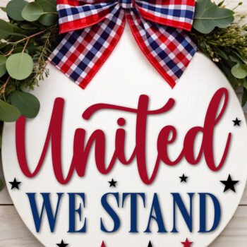 Intra απο ξύλο plywood 3mm-4mm πάχος – United We Stand – Perfect Door Sign Δίασταση 40x30 cm INTRAFABR-118425347 - Image 3