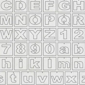 Intra απο ξύλο plywood 3mm-4mm πάχος – Πρότυπο κεφαλαίων γραμμάτων Πεζά Δίασταση  20x20 cm INTRAFABR-39074418 - Image 1