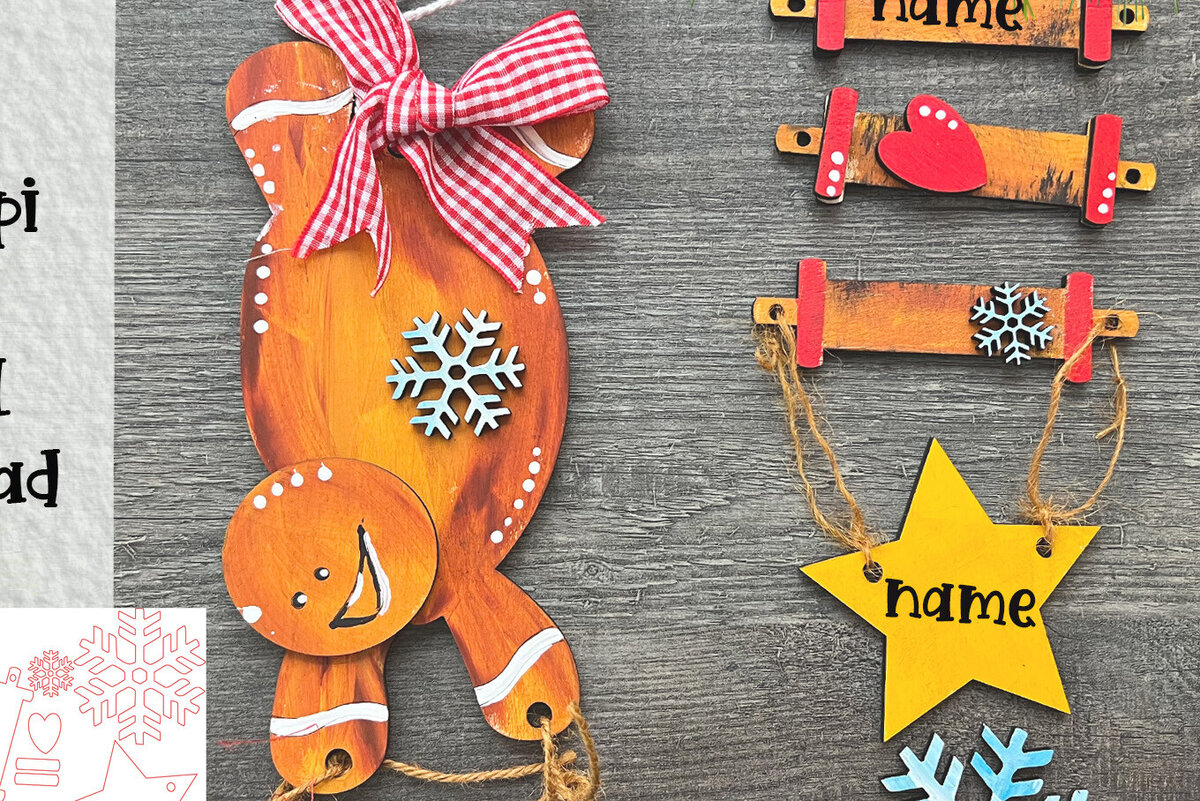 Intra απο ξύλο plywood 3mm-4mm πάχος – Ανάποδο Gingerbread Στολίδι Δίασταση 20x20 cm INTRAFABR-82640519