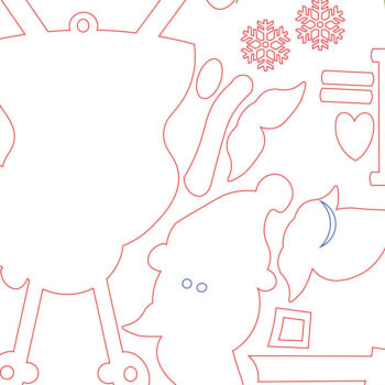 Intra απο ξύλο plywood 3mm-4mm πάχος – Ανάποδα Santa Ornament Laser Δίασταση  20x20 cm INTRAFABR-82640287 - Image 4