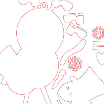 Intra απο ξύλο plywood 3mm-4mm πάχος – Ανάποδα Στολίδι Χιονάνθρωπος Laser Δίασταση  20x20 cm INTRAFABR-82638917 - Image 3