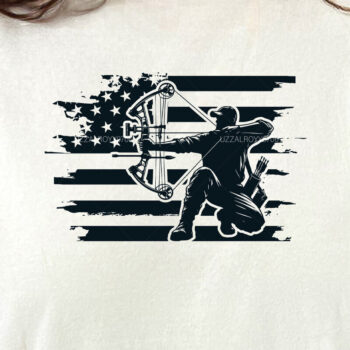 Intra απο ξύλο plywood 3mm-4mm πάχος – US Bow Hunting, American Flag Δίασταση  20x20 cm INTRAFABR-99140806 - Image 3