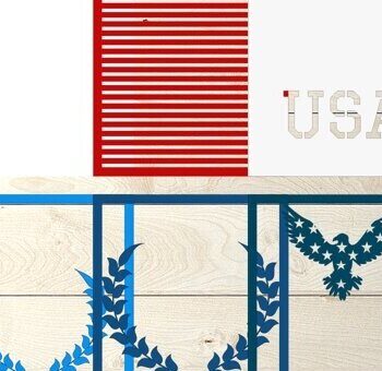 Intra απο ξύλο plywood 3mm-4mm πάχος – USA 3d Shadowbox, USA Multilayered Δίασταση  20x20 cm INTRAFABR-78798894 - Image 2
